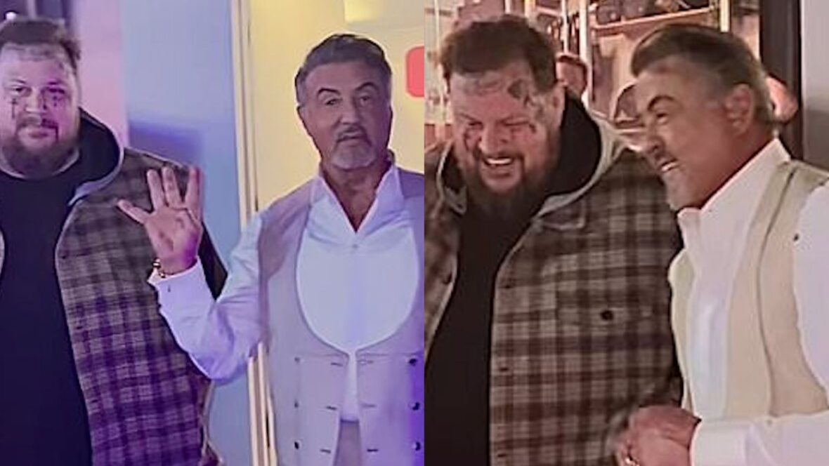 Jelly Roll Celebrates ‘Fourth Number One’ Hit With Sylvester Stallone – ‘Love You Sly!’