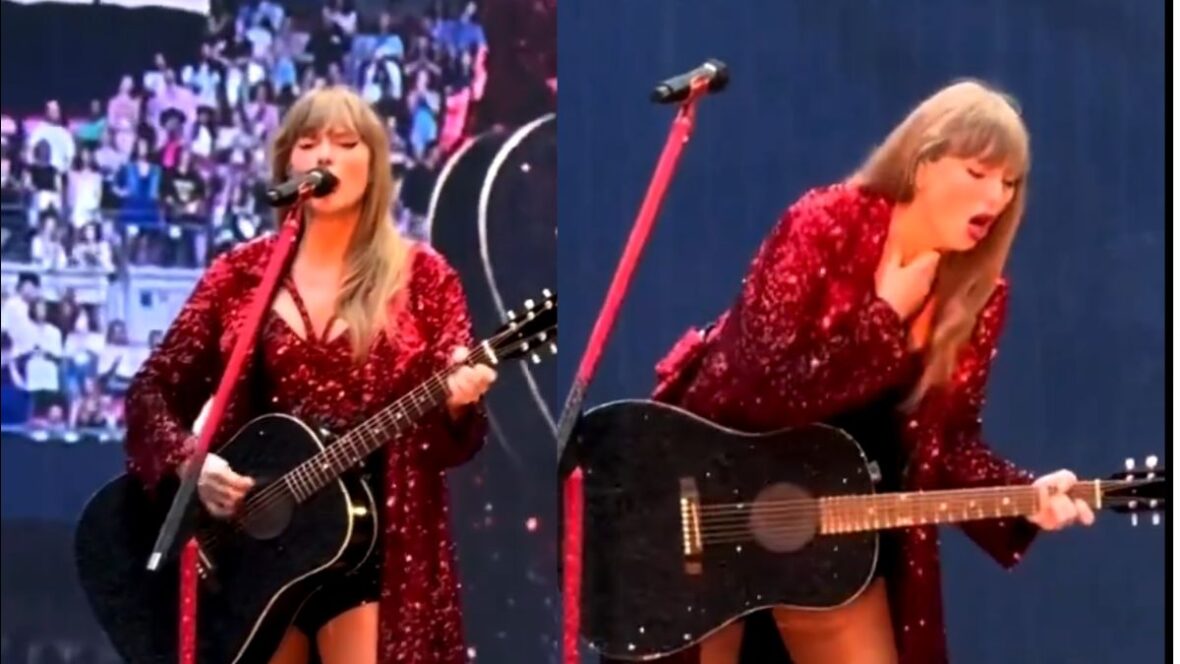 Taylor Swift Accidentally Swallows a Bug Mid-Song In London